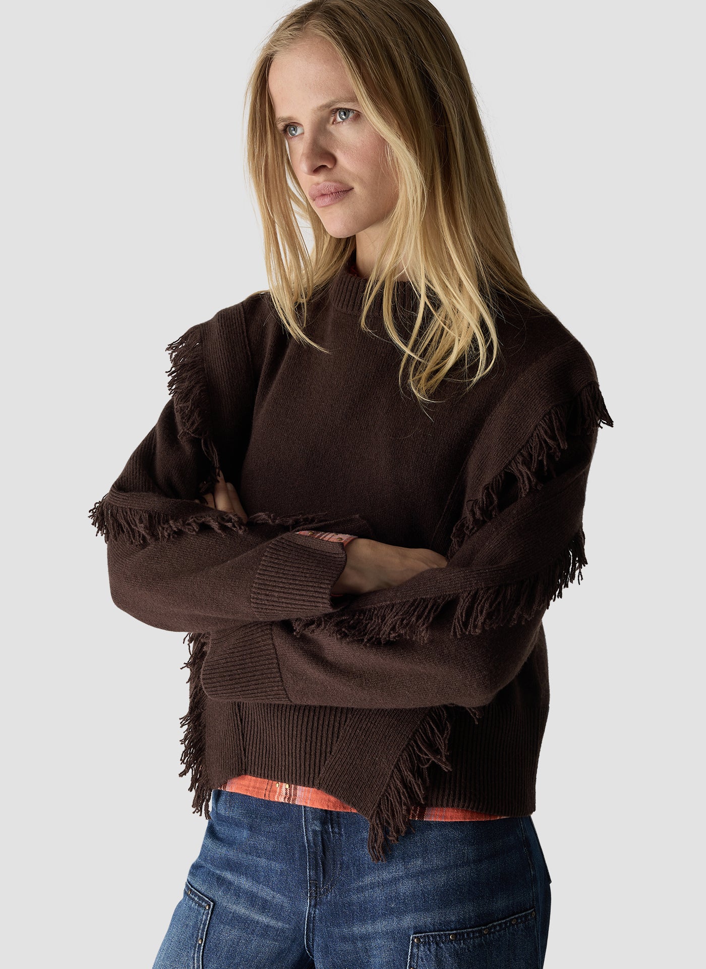 Fringe Sweater in Expresso