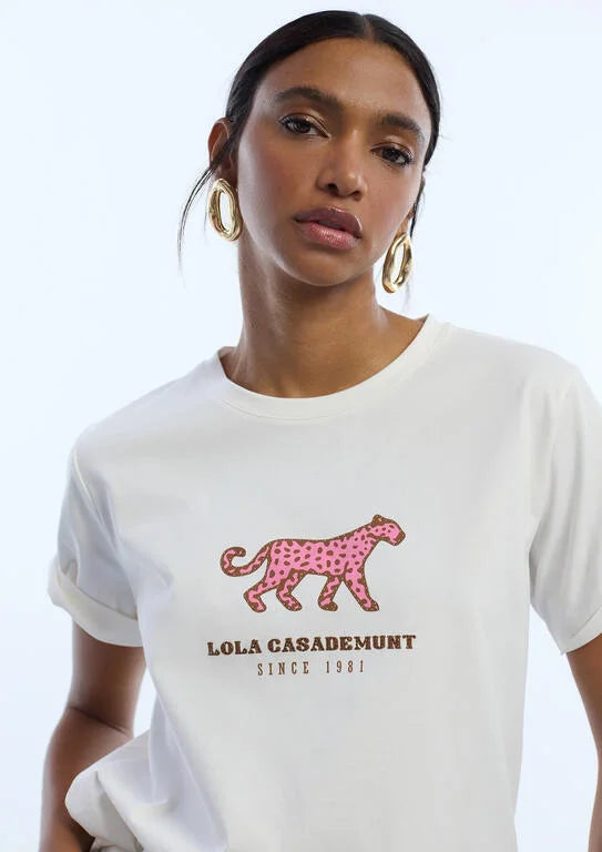 Leopard Profile T-shirt in White