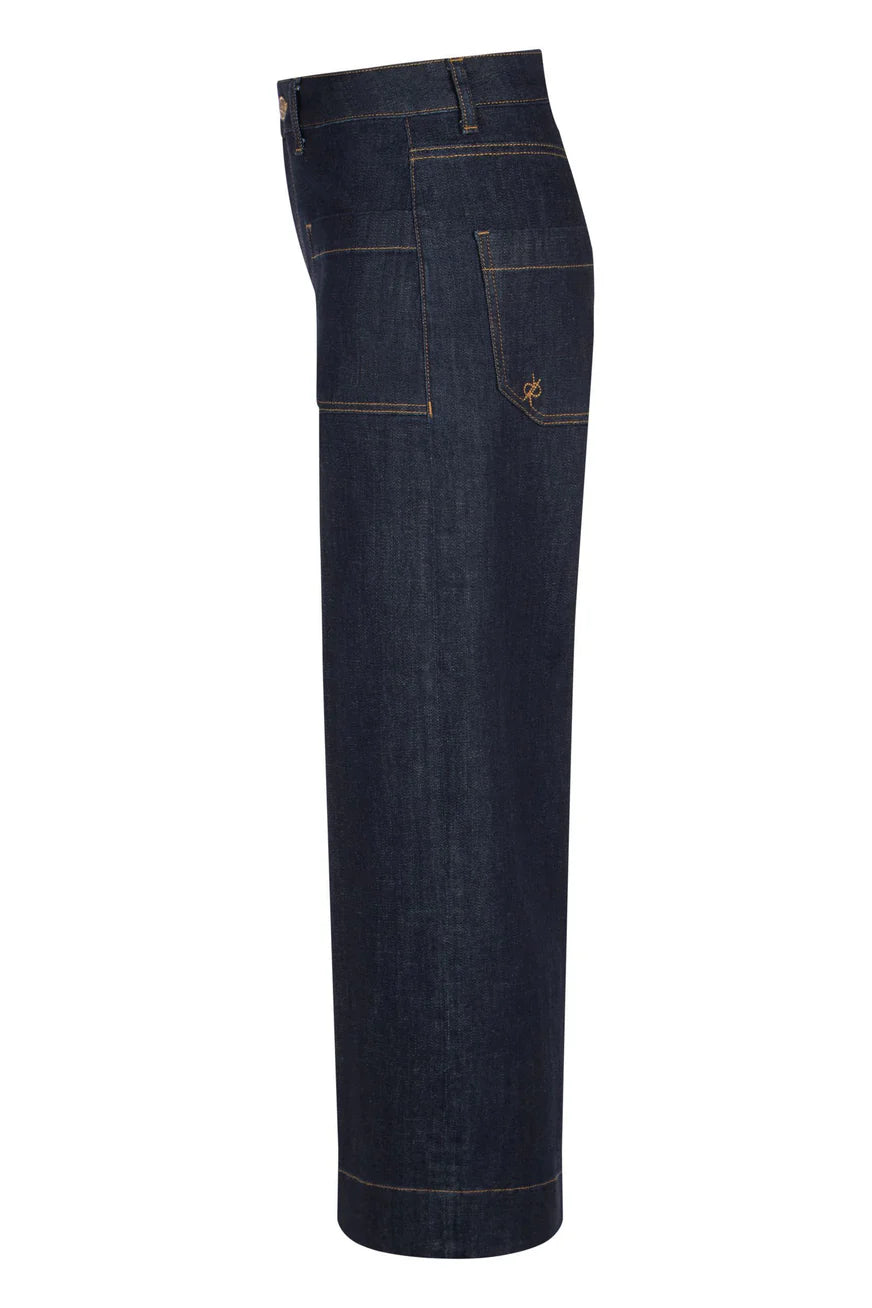 Miru 6/8 Denim Jean in Navy Blue