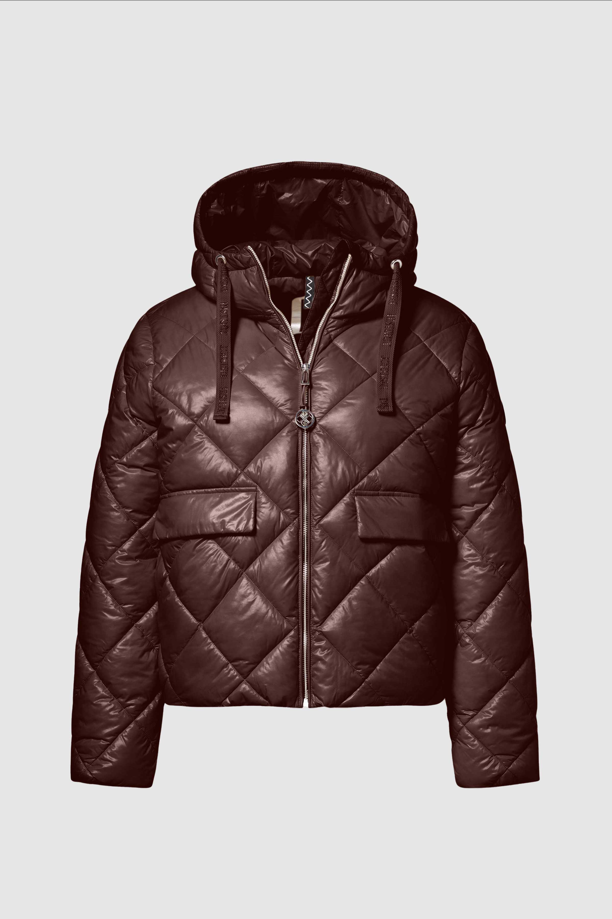 Mocha Quilted Coat in Chocolate