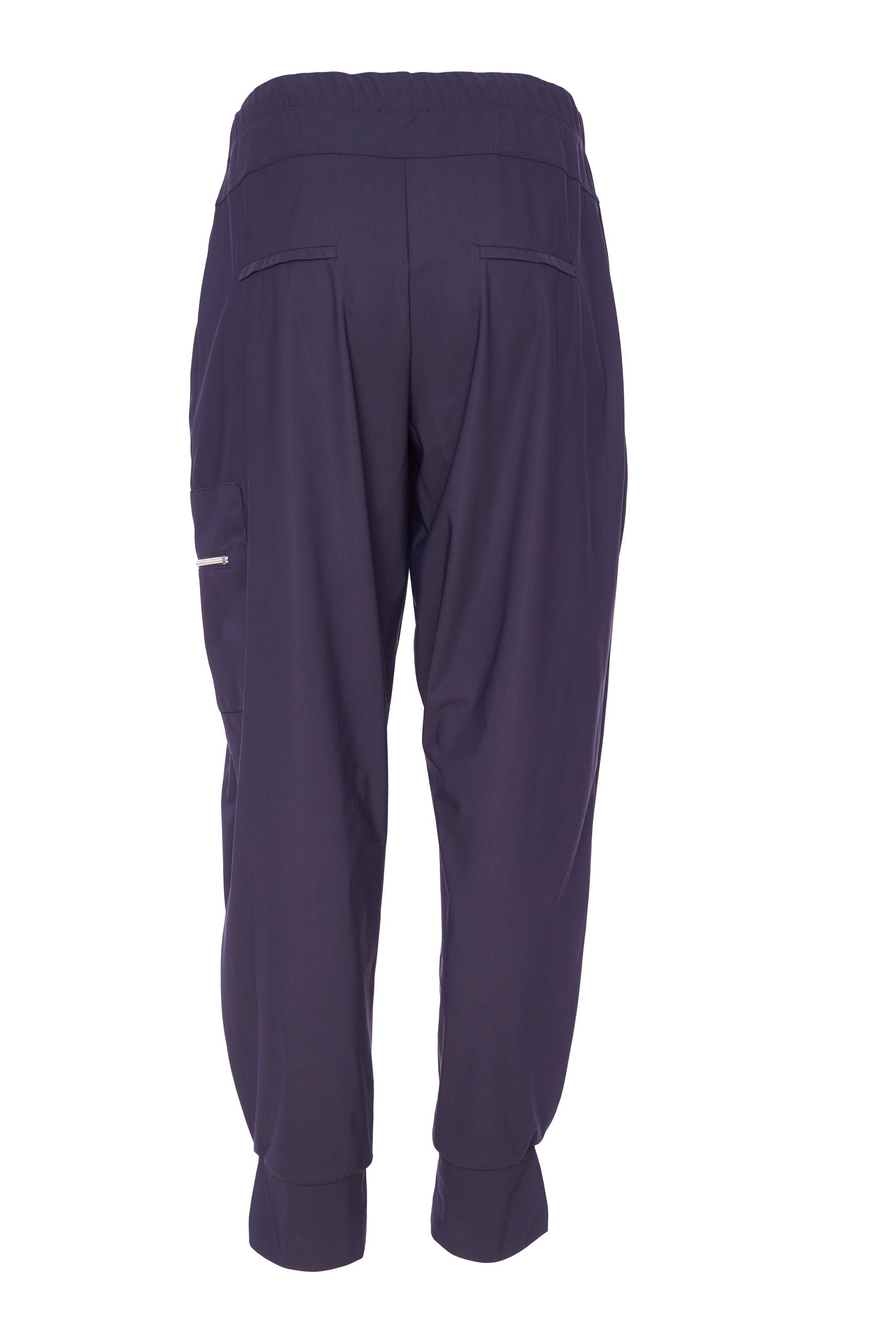 Cuff Trouser with Side Pocket/Zip in Mink (Image in Navy)