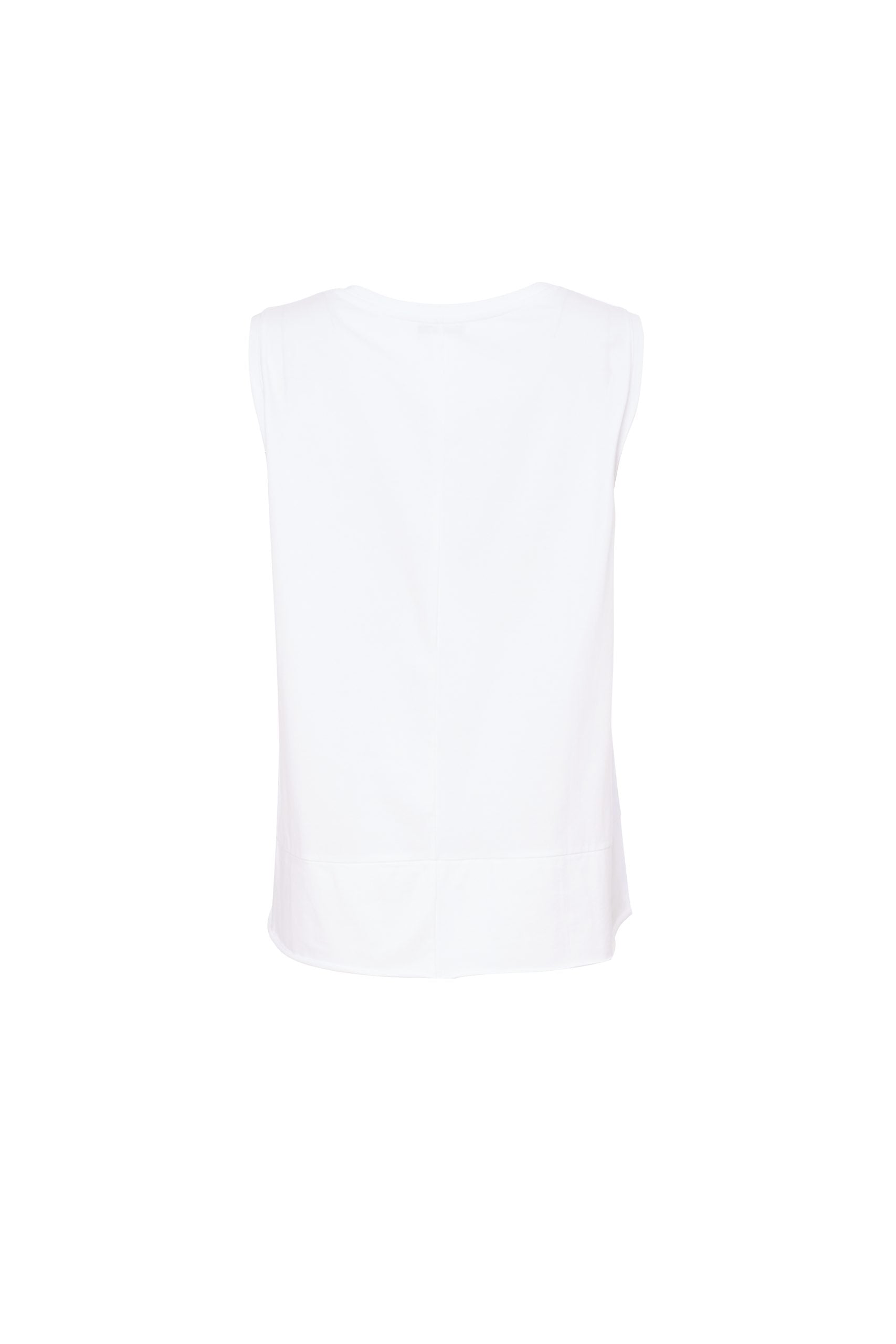 Cami Top with Hem Panel in White