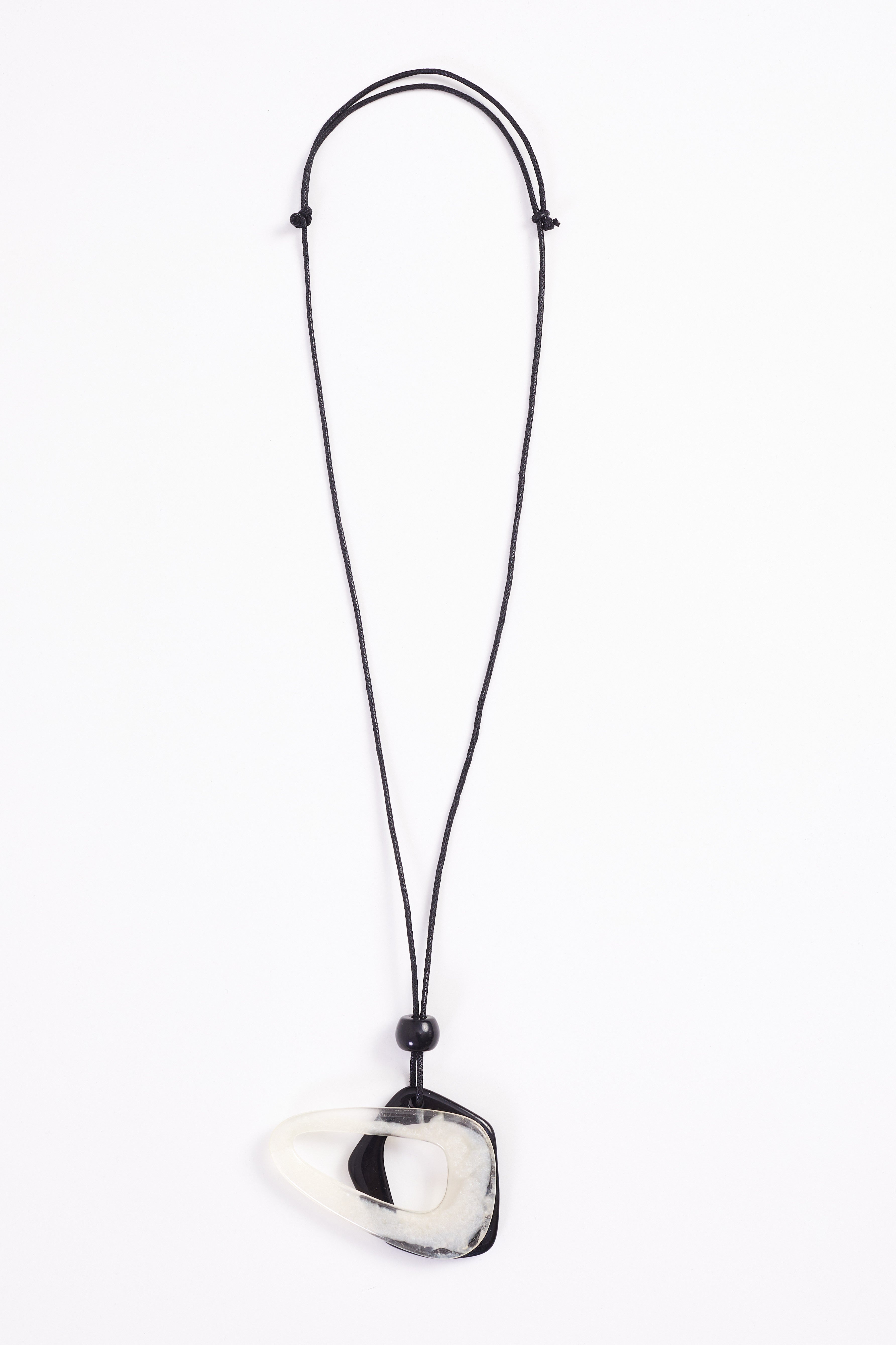 Abstract Trim Necklace in Black