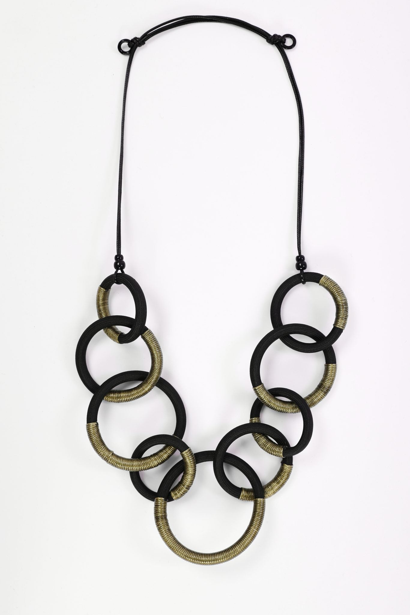 Multi Colour Loop Necklace in Avacado
