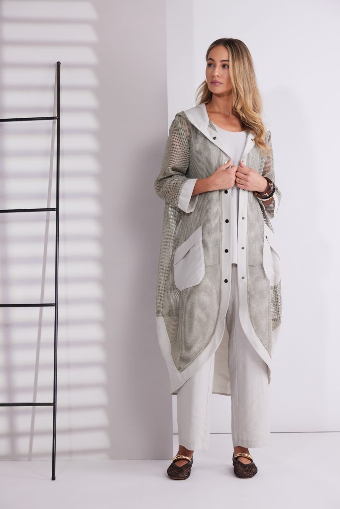 Soft Pull Up Trouser in Ash