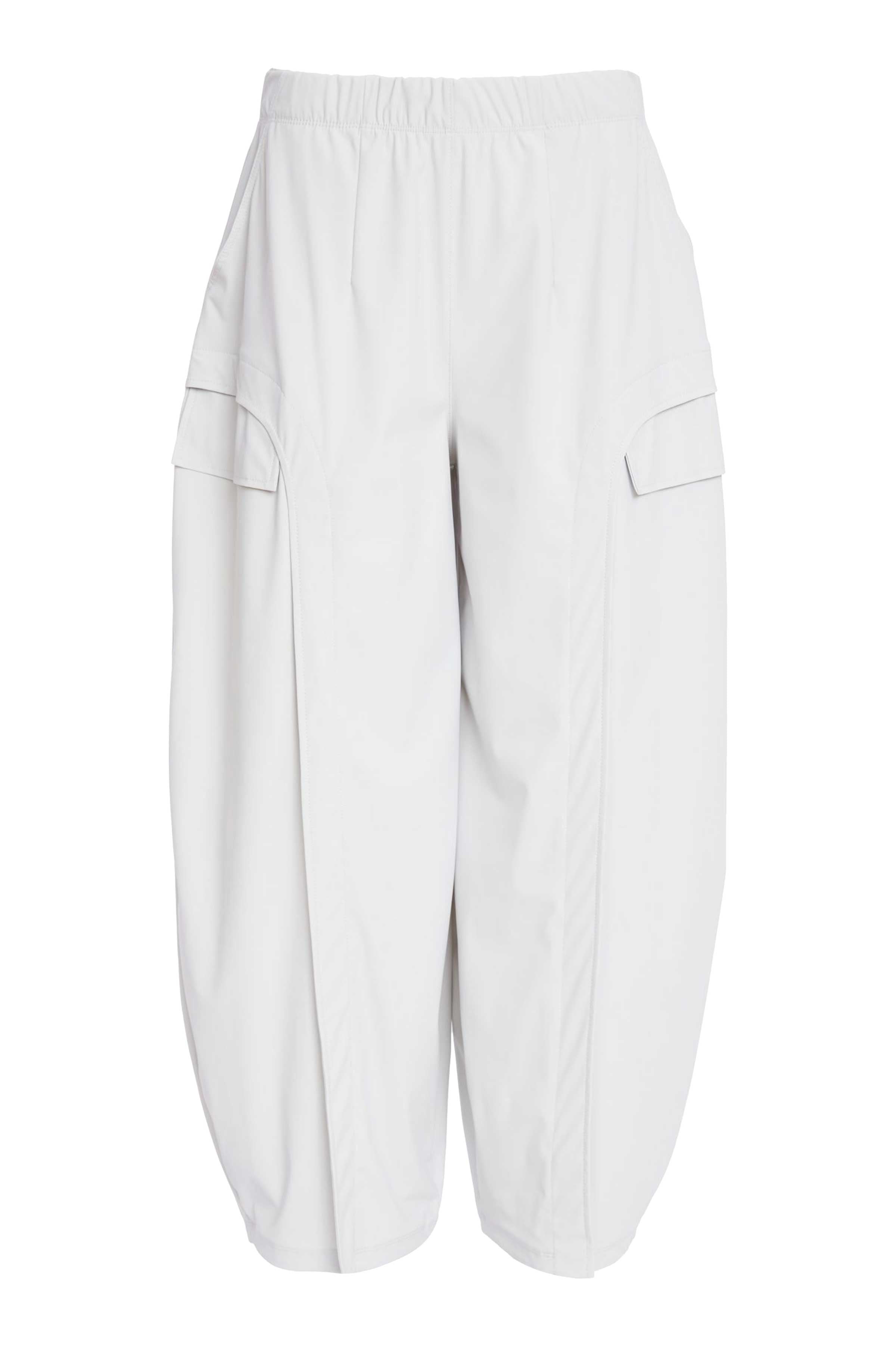 Balloon Trouser with Curved Panel Front in Ash