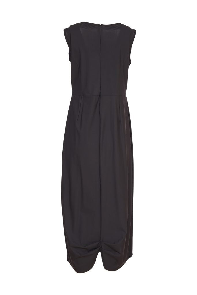 Dress with Inverted Pleat Front in Black