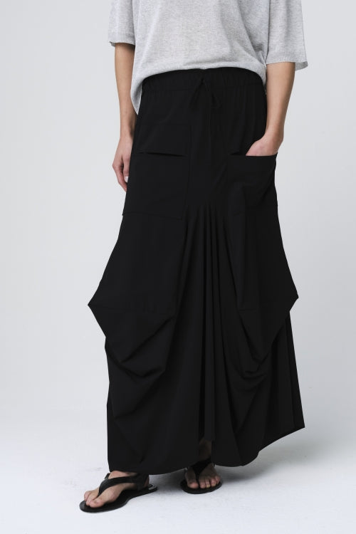 Nell Skirt Technical Jersey in Black