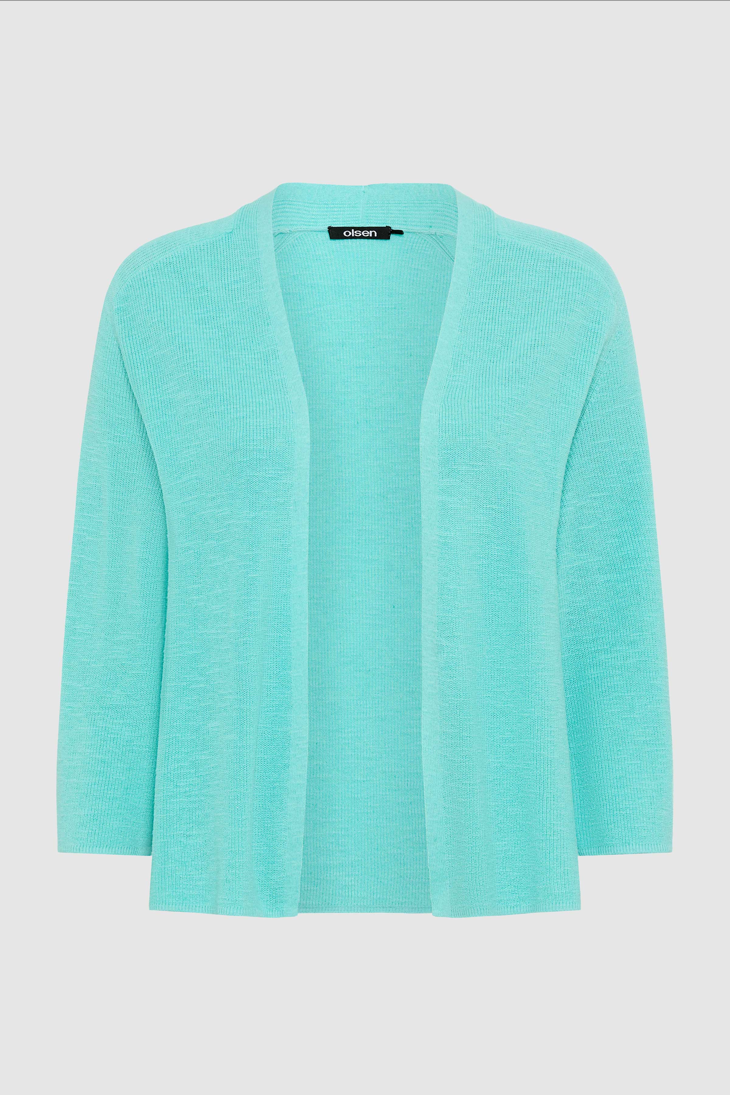 Open Cardigan in Pool Blue
