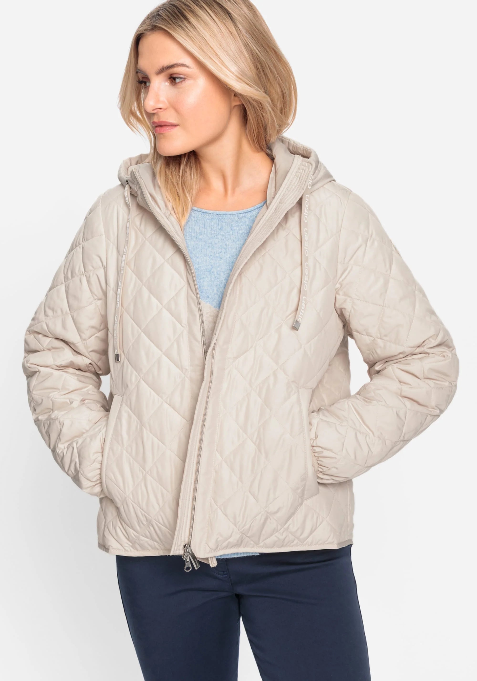 Outdoor Jacket in Canvas Beige