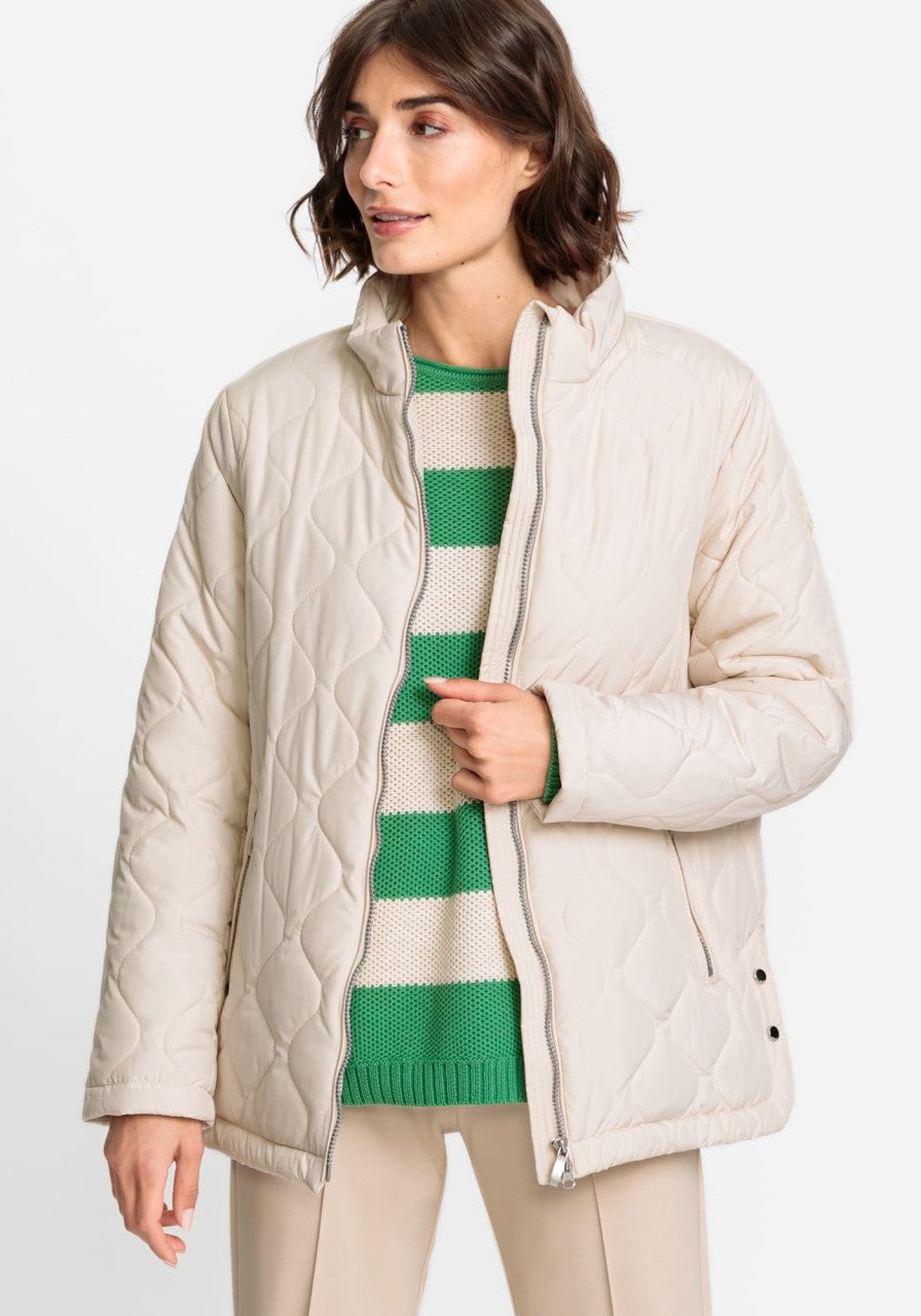 Light Quilted Jacket in Beige
