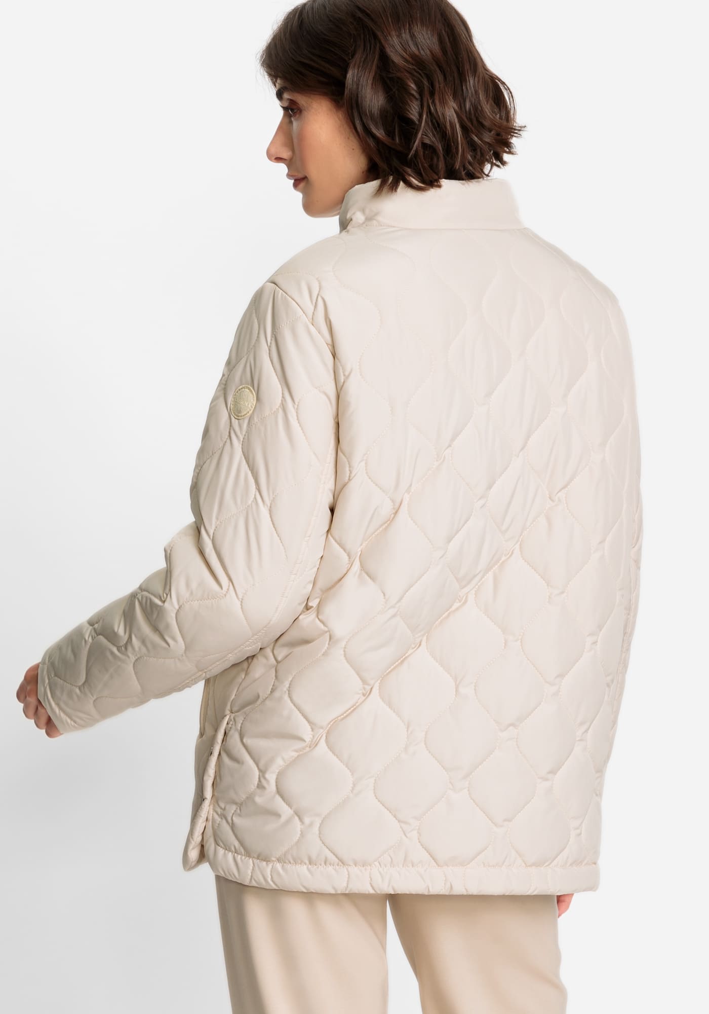 Light Quilted Jacket in Beige