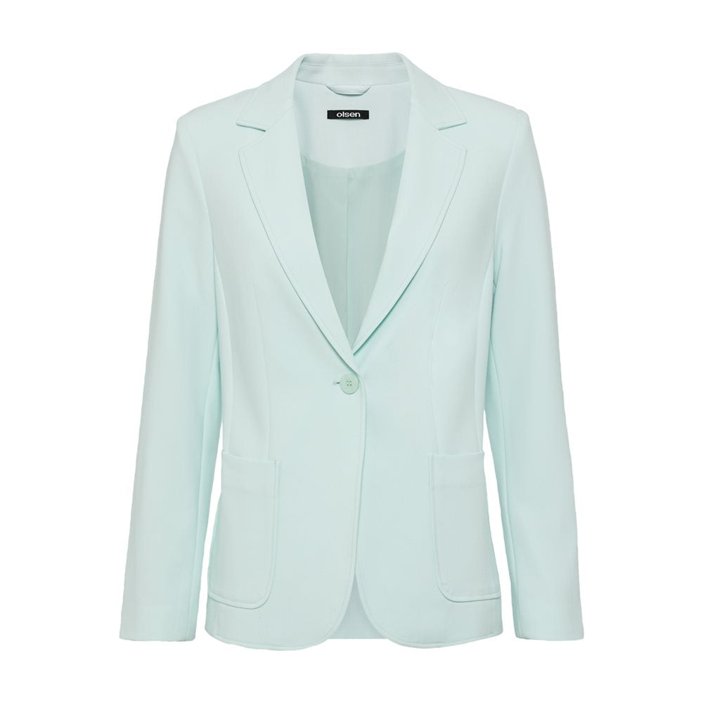 Classic Notch Collar Blazer in Mint Blue