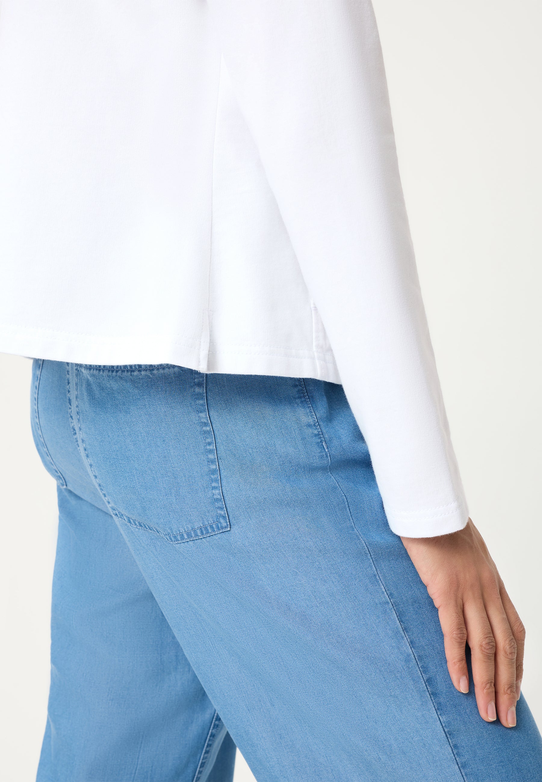 Jersey Long Sleeves Jacket in White