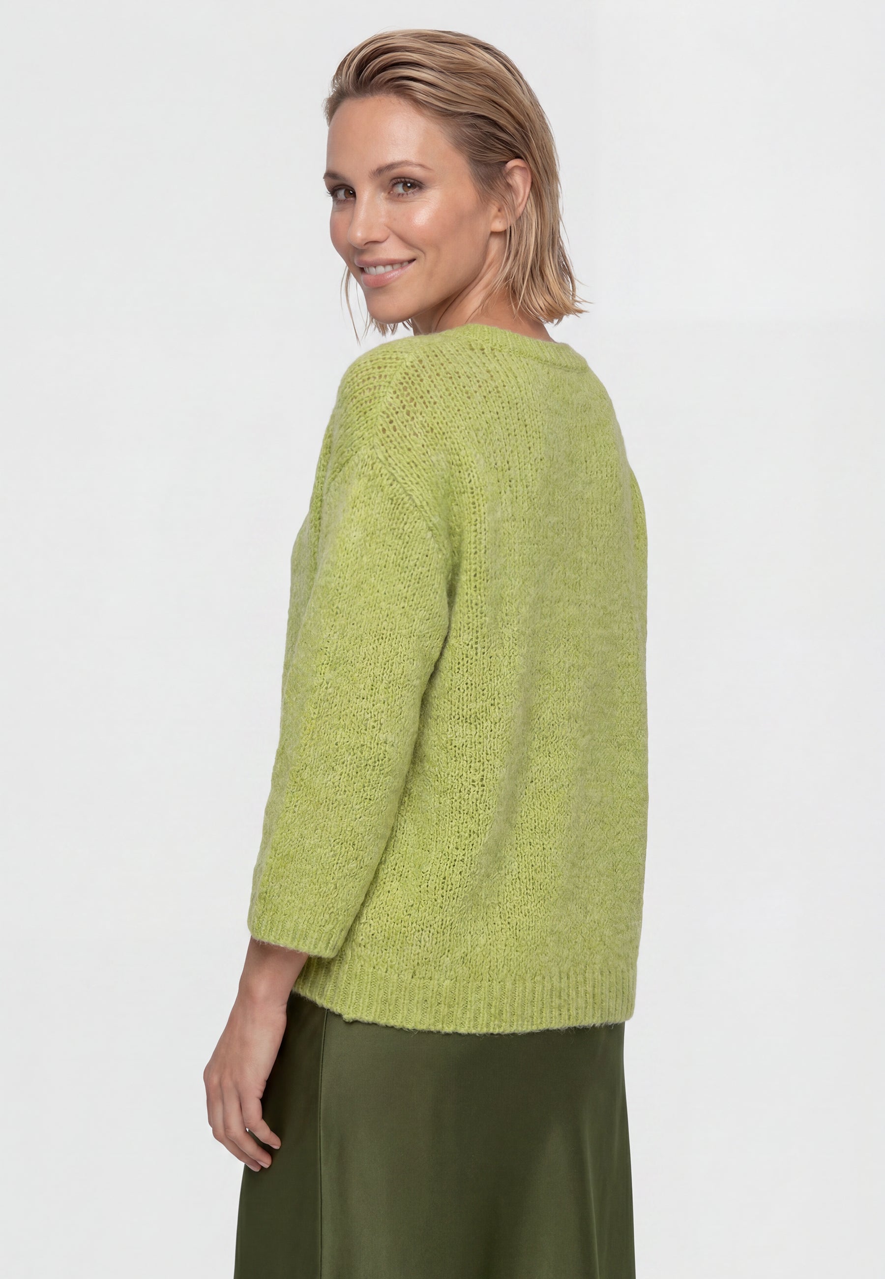 Soft Knit Jumper in Wild Lime