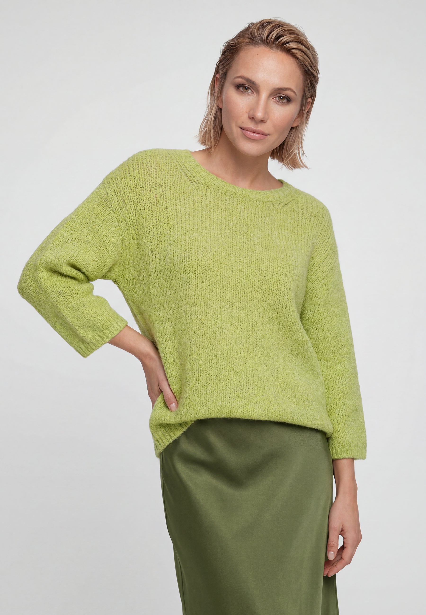 Soft Knit Jumper in Wild Lime
