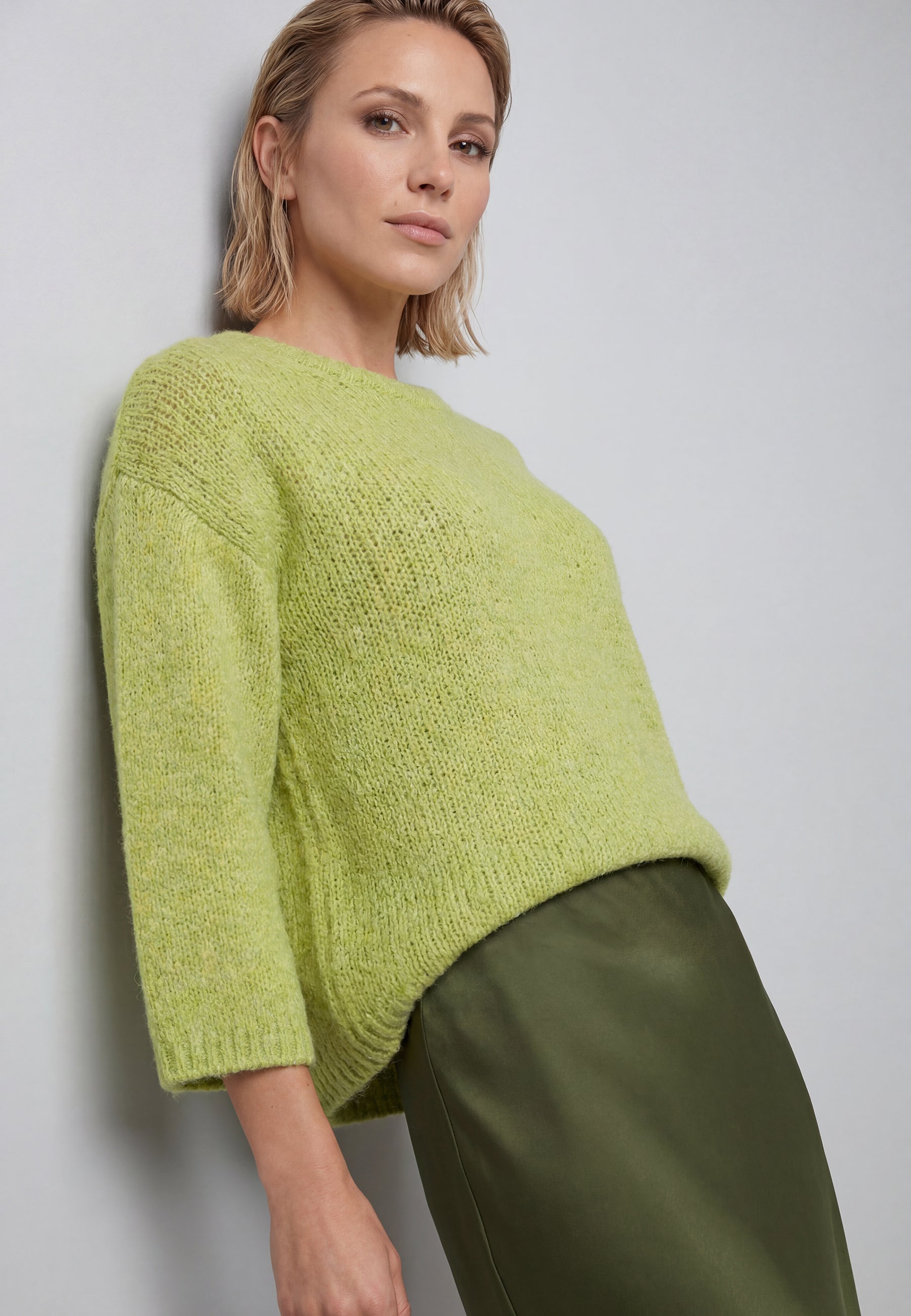 Soft Knit Jumper in Wild Lime