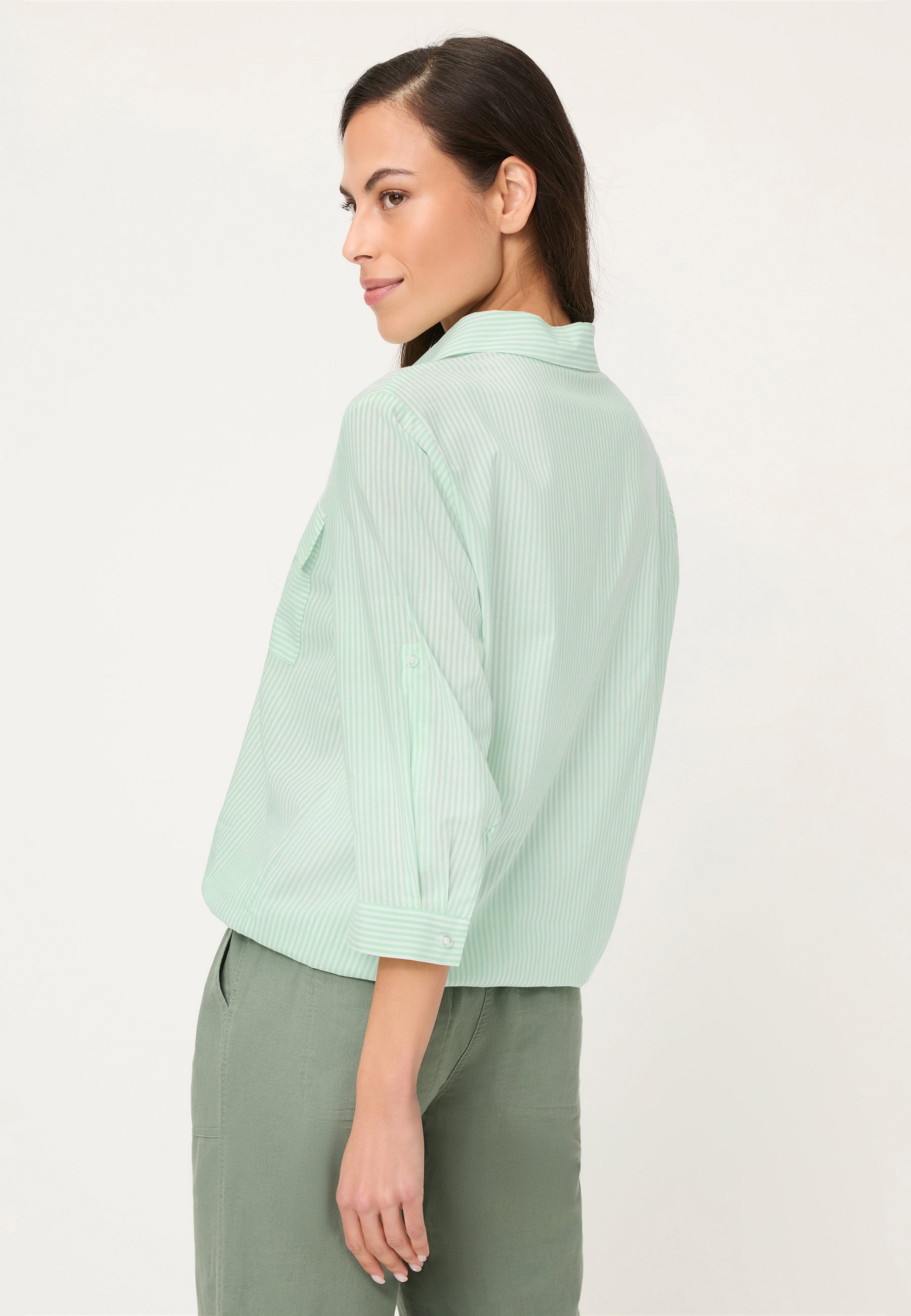Stripe Pocket Shirt in Jade