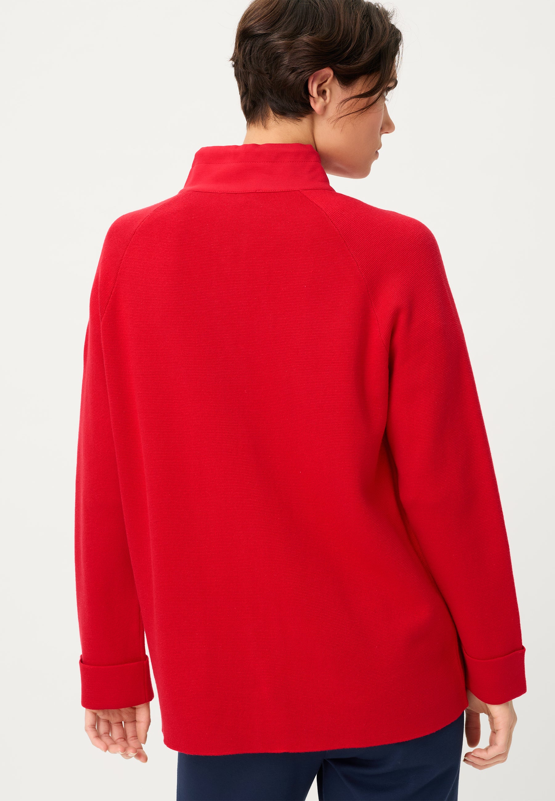Cardigan Long Sleeves in French Red
