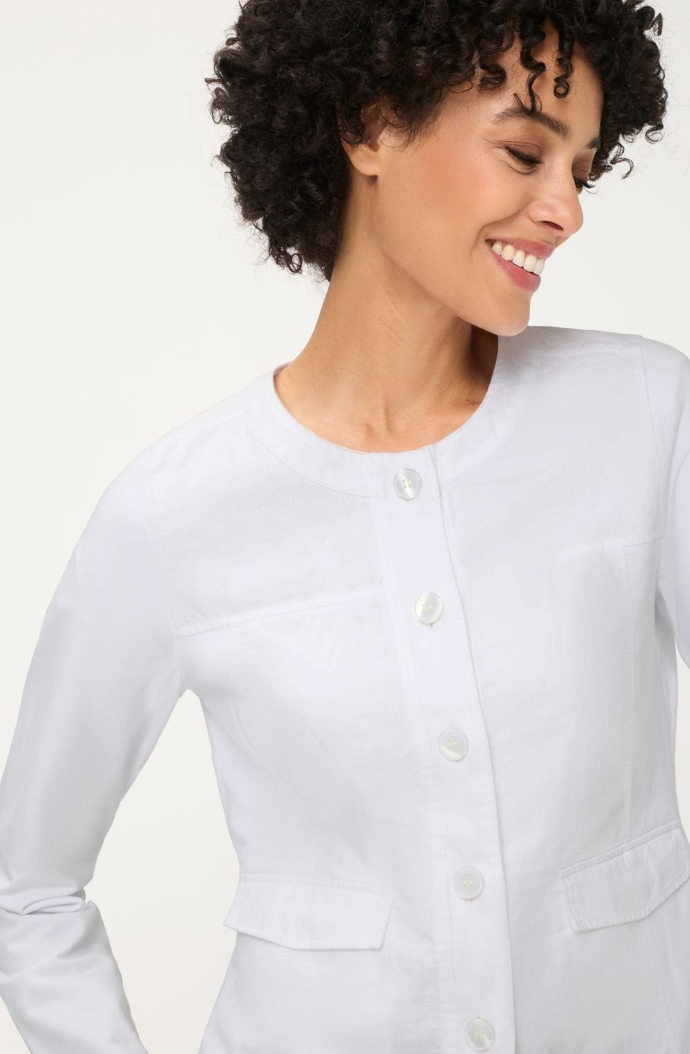 Jersey Jacket in White