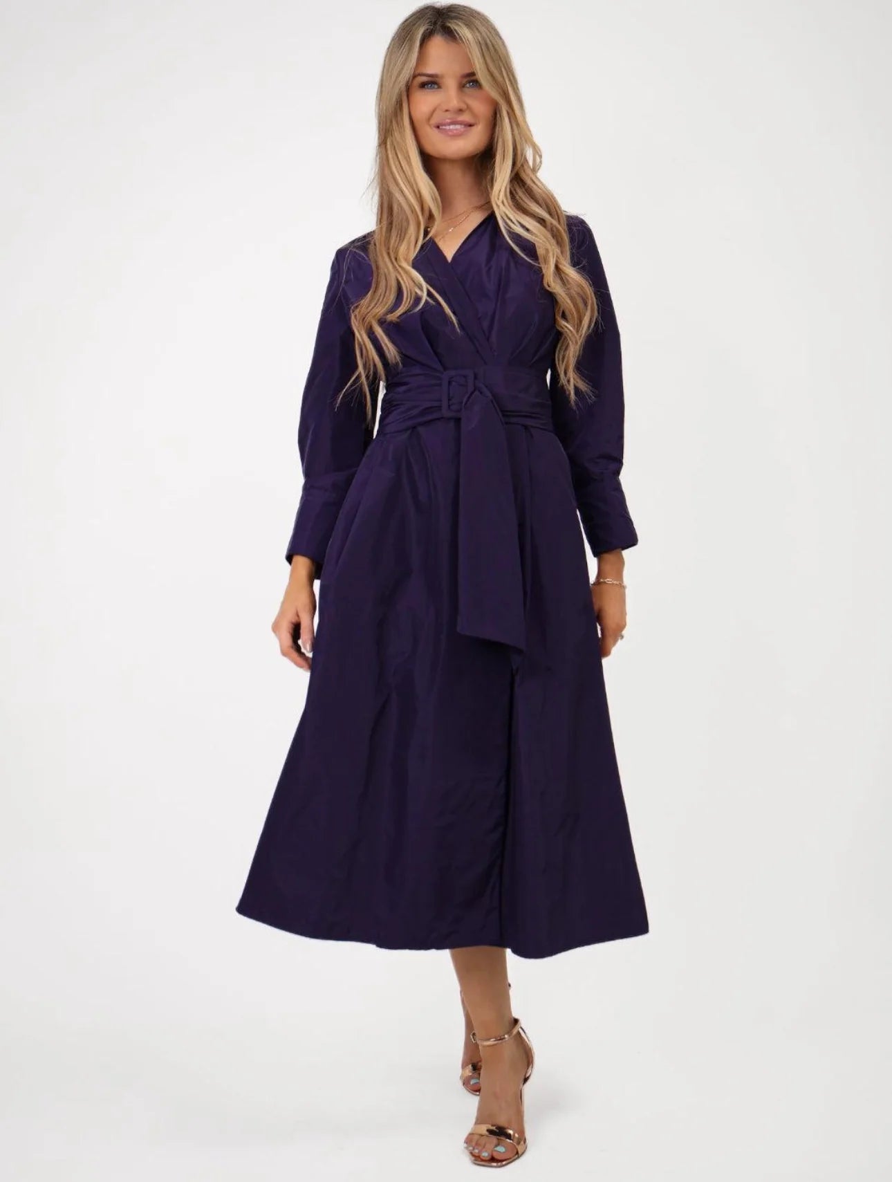 Penelope Midi Dress in Purple