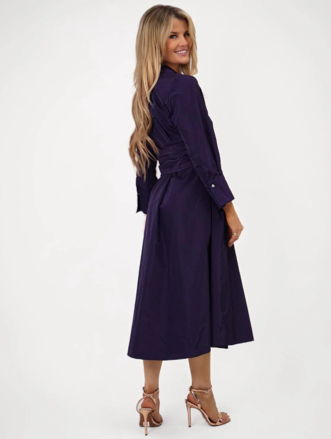 Penelope Midi Dress in Purple