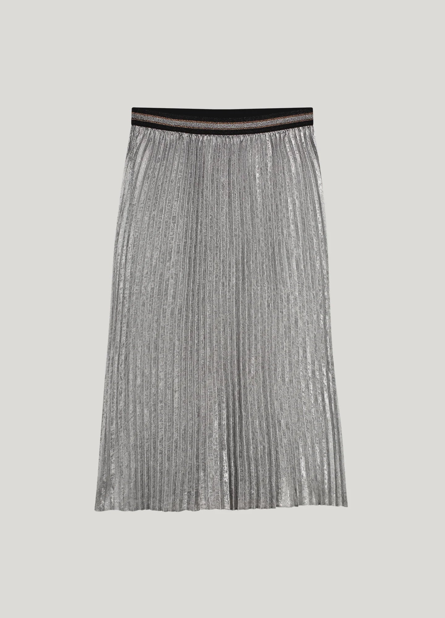 Metalic Pleated Skirt in Mist