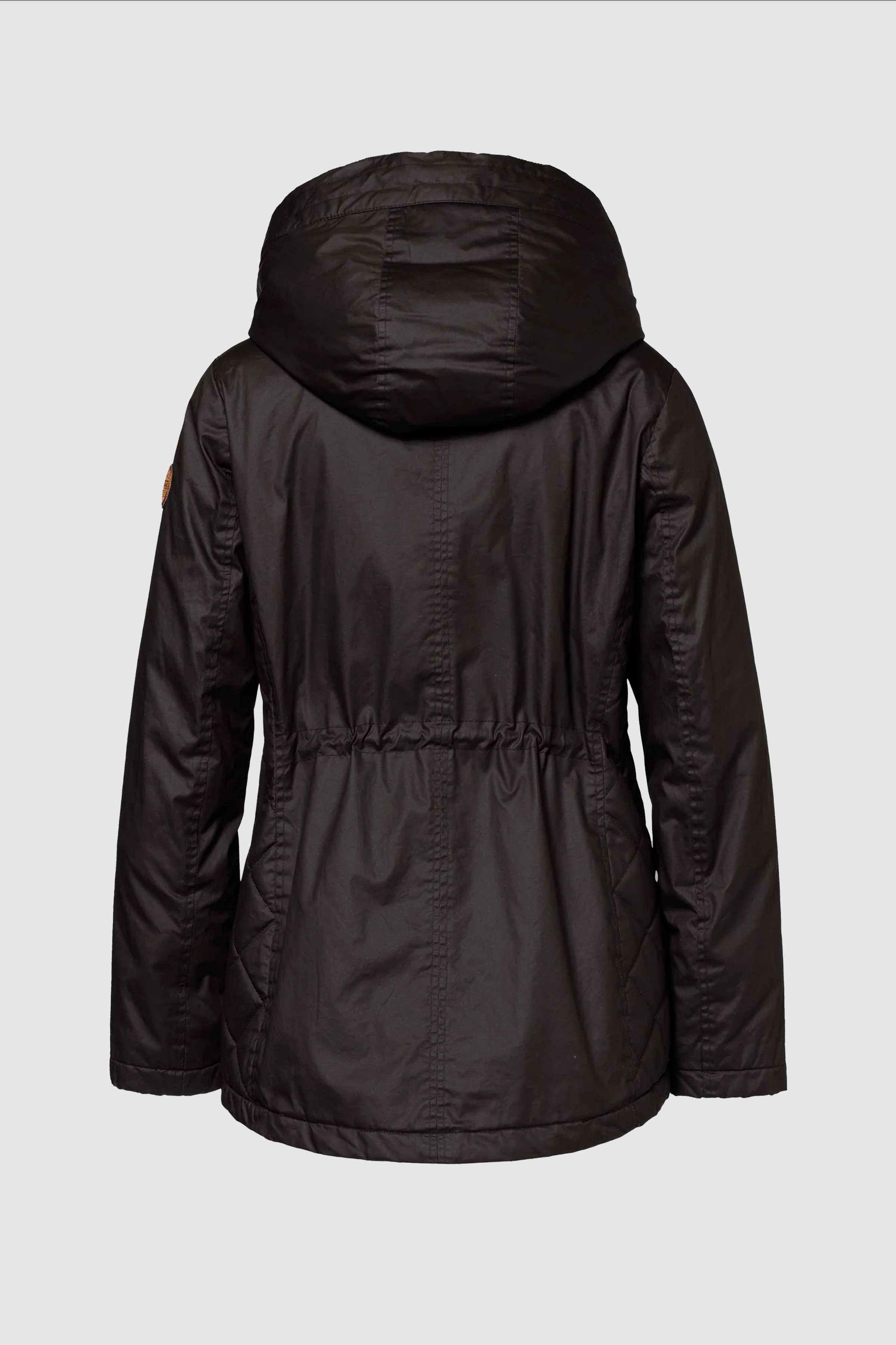 Praline Wax-Look Coat in Dark Brown