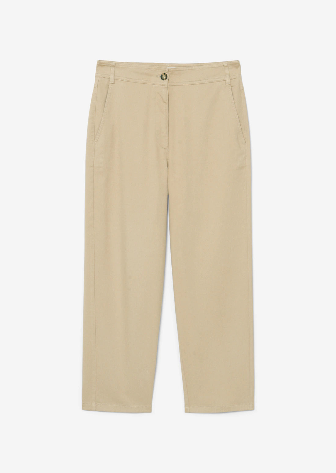 Wide Ankle Length Trouser in Loose Sand