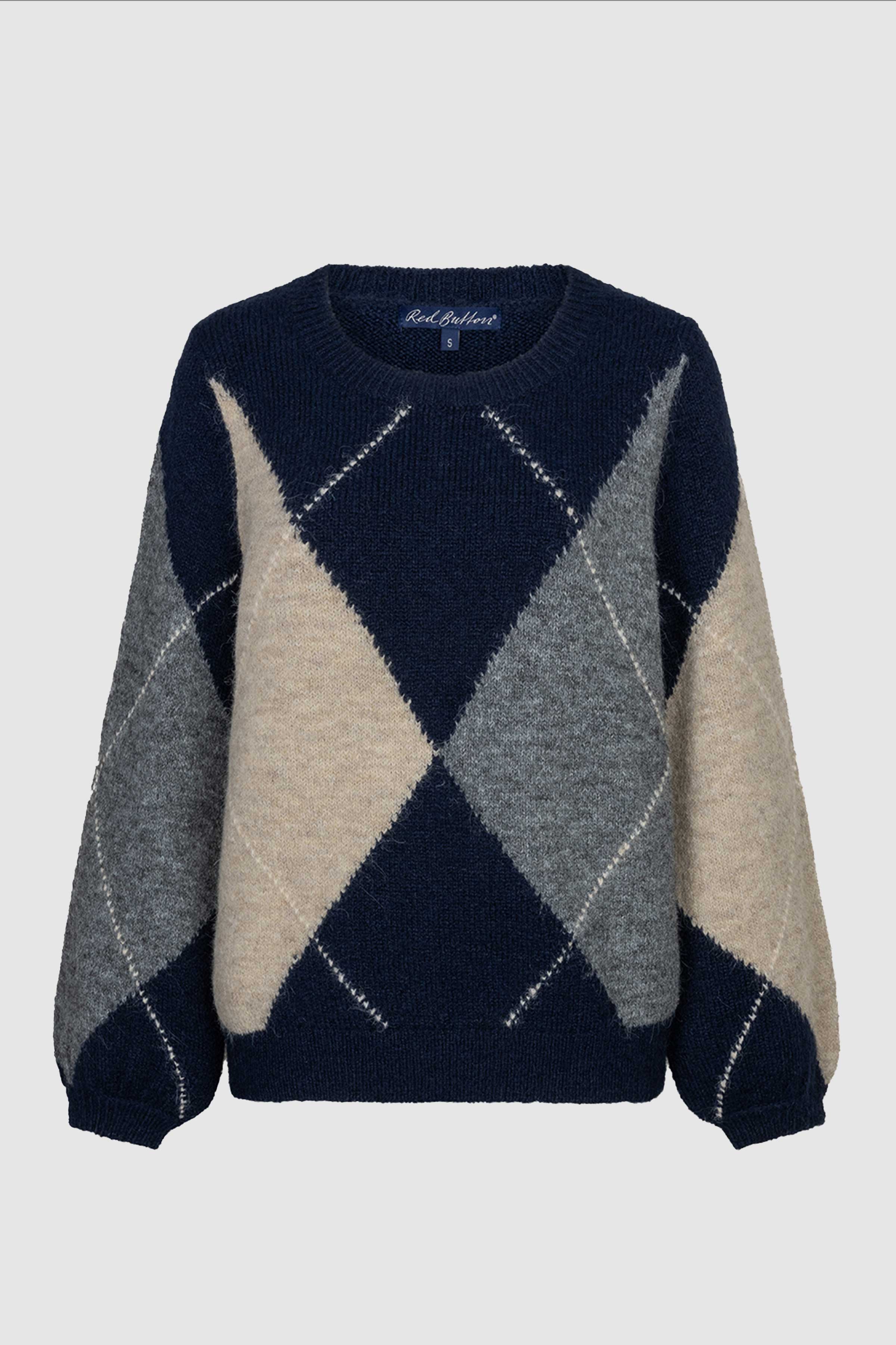 Argyle Sweater in Indigo