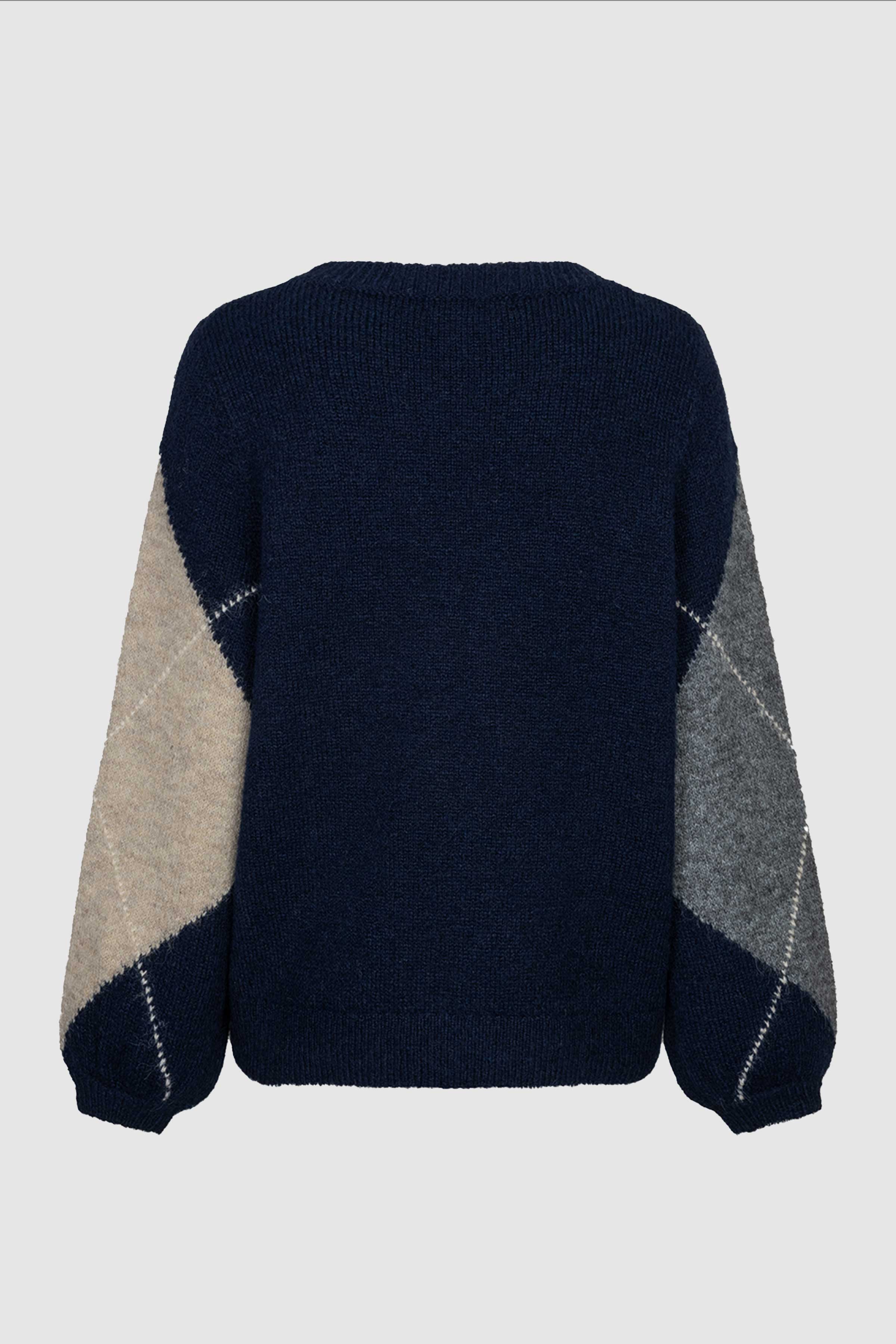 Argyle Sweater in Indigo