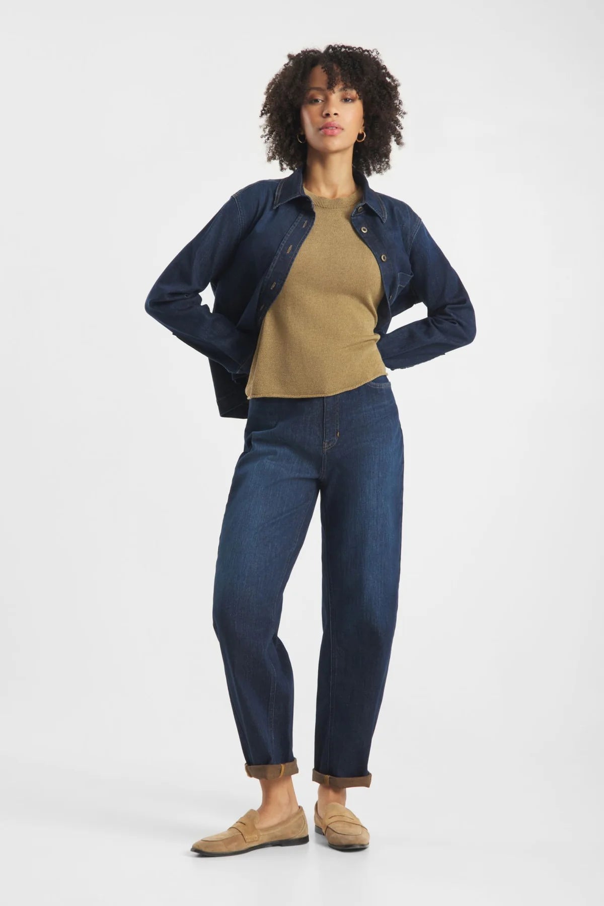 Hanni 7/8 Jean in Brownish Denim (9383)