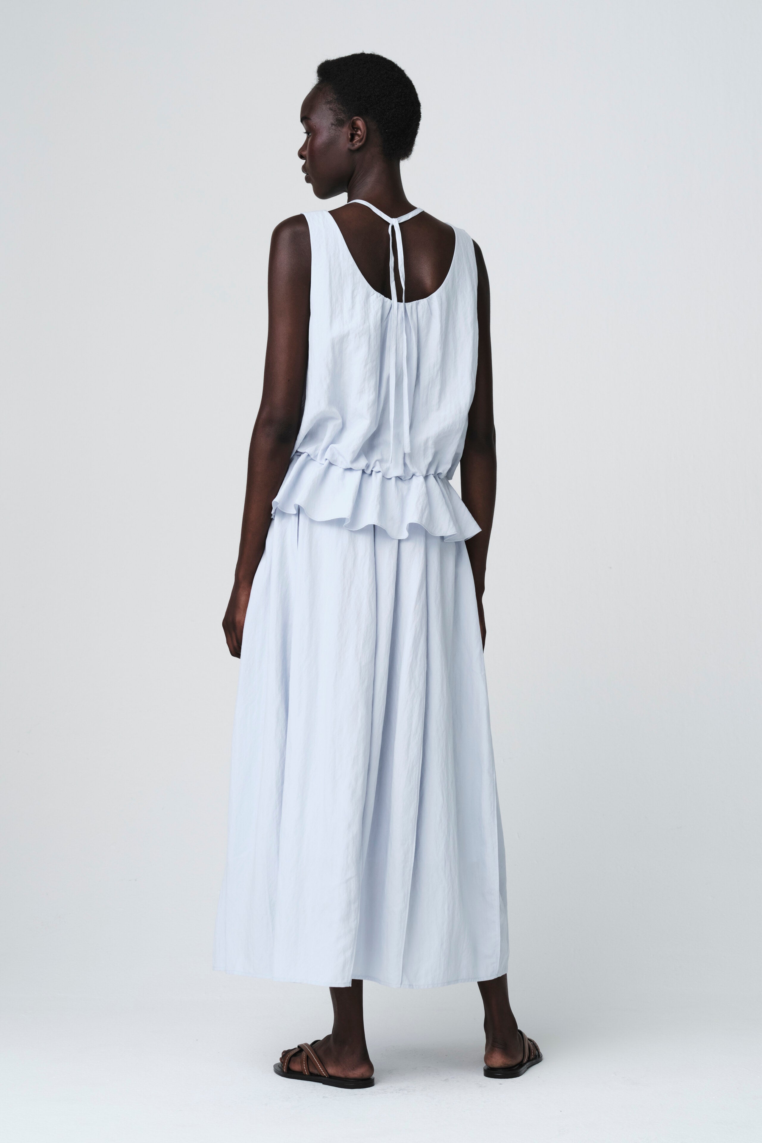 Reiki Viscose Skirt in Light Blue