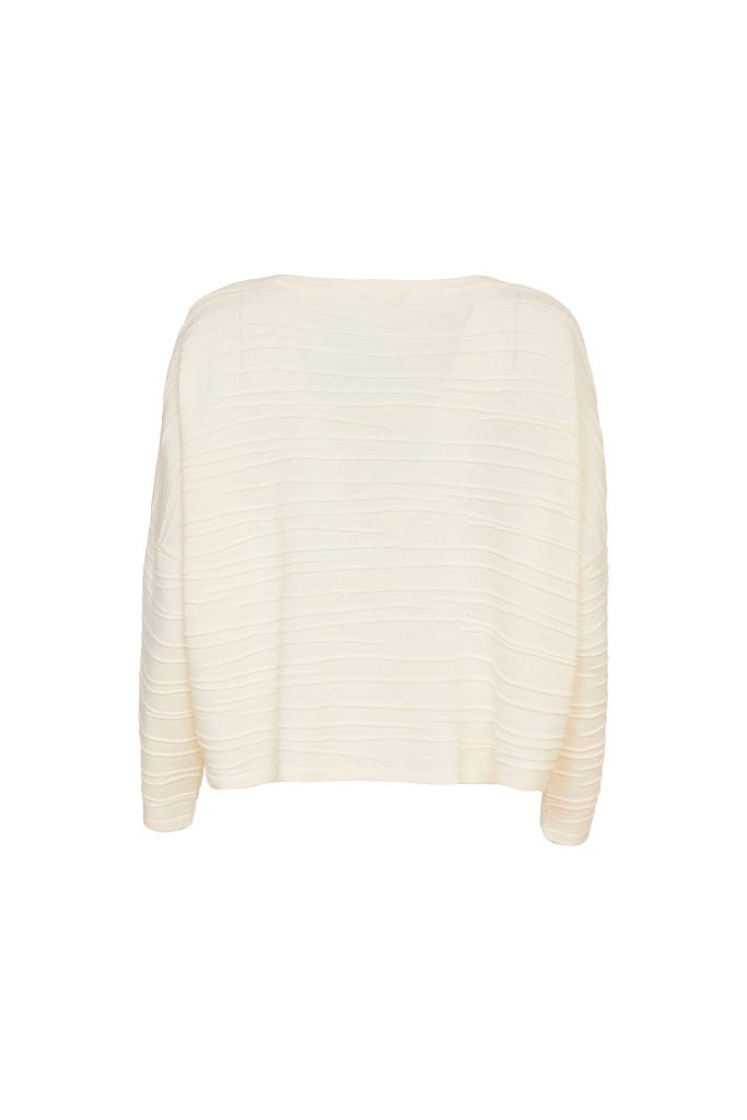 Ribbed Knit Top in Cream