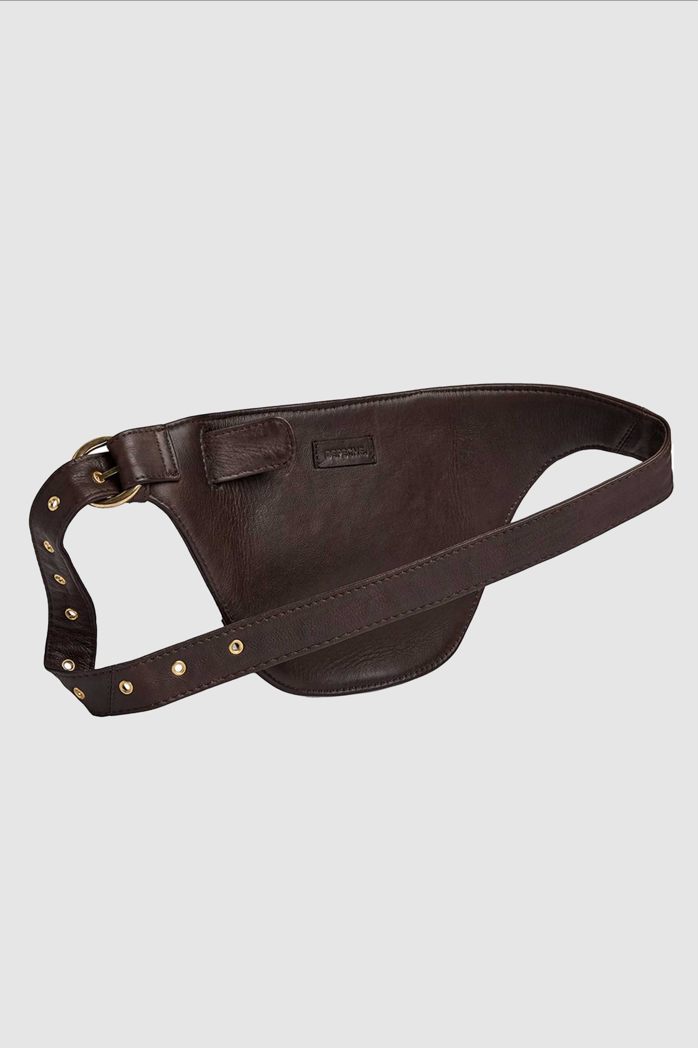 Saddle Style Belt Bag in Coffee