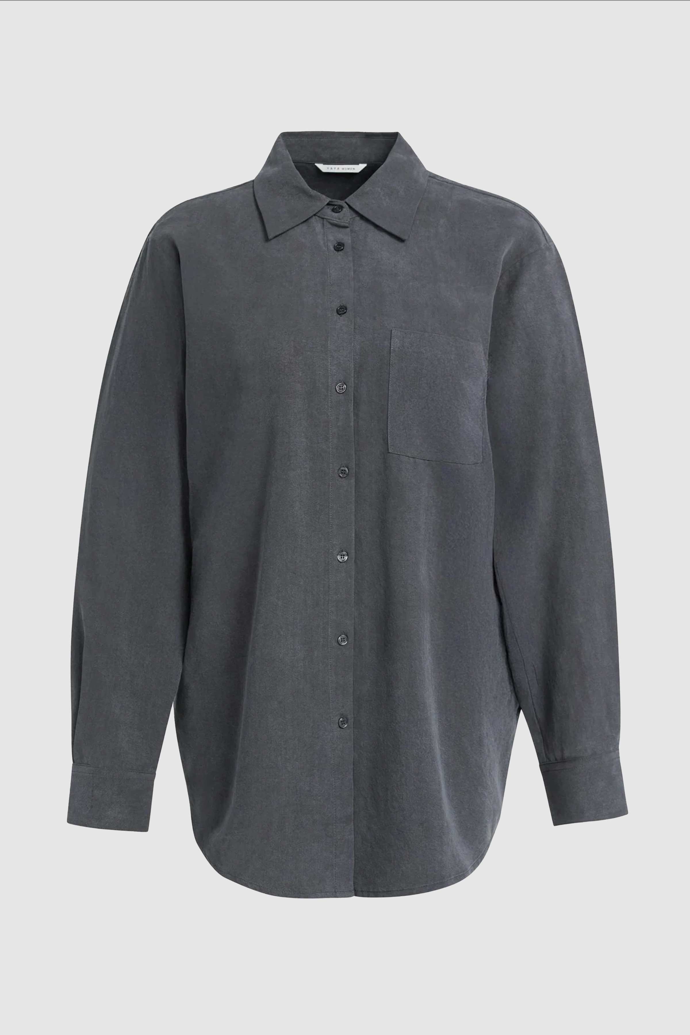 Shirt with Detachable Gilet in Hole Black