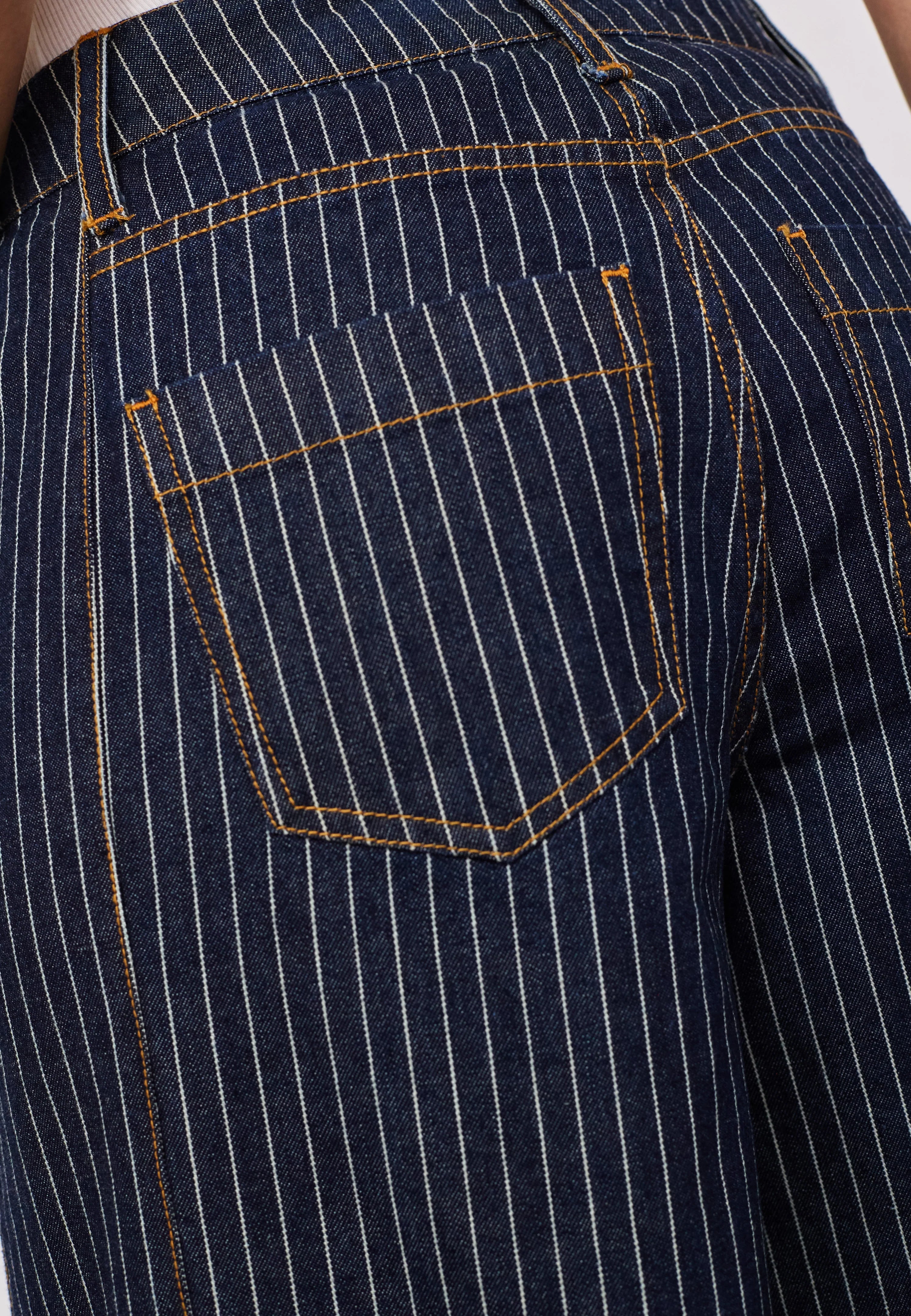 Siggacc Stripe Jeans in Denim Blue
