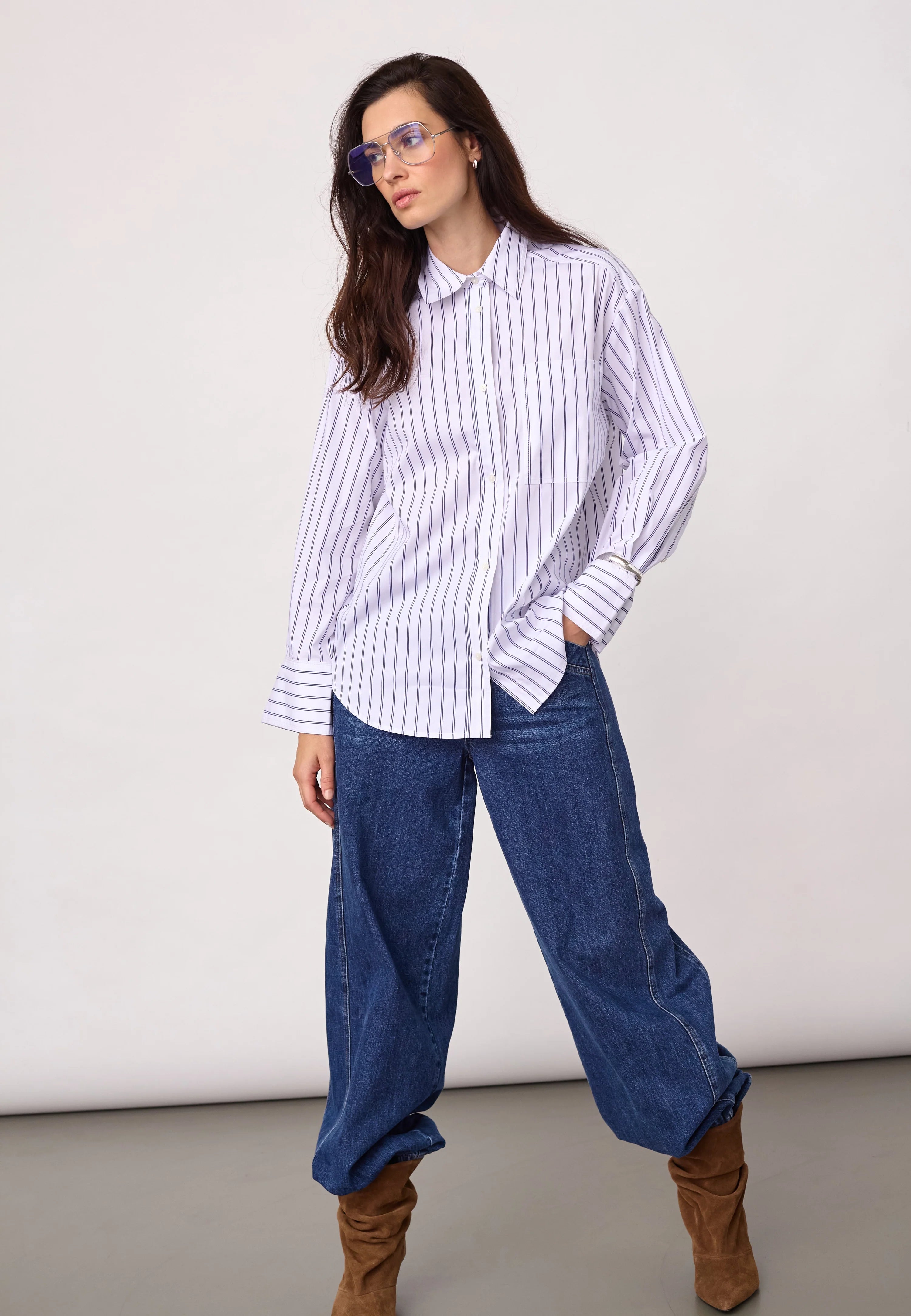 Somocc Stripe Shirt in White