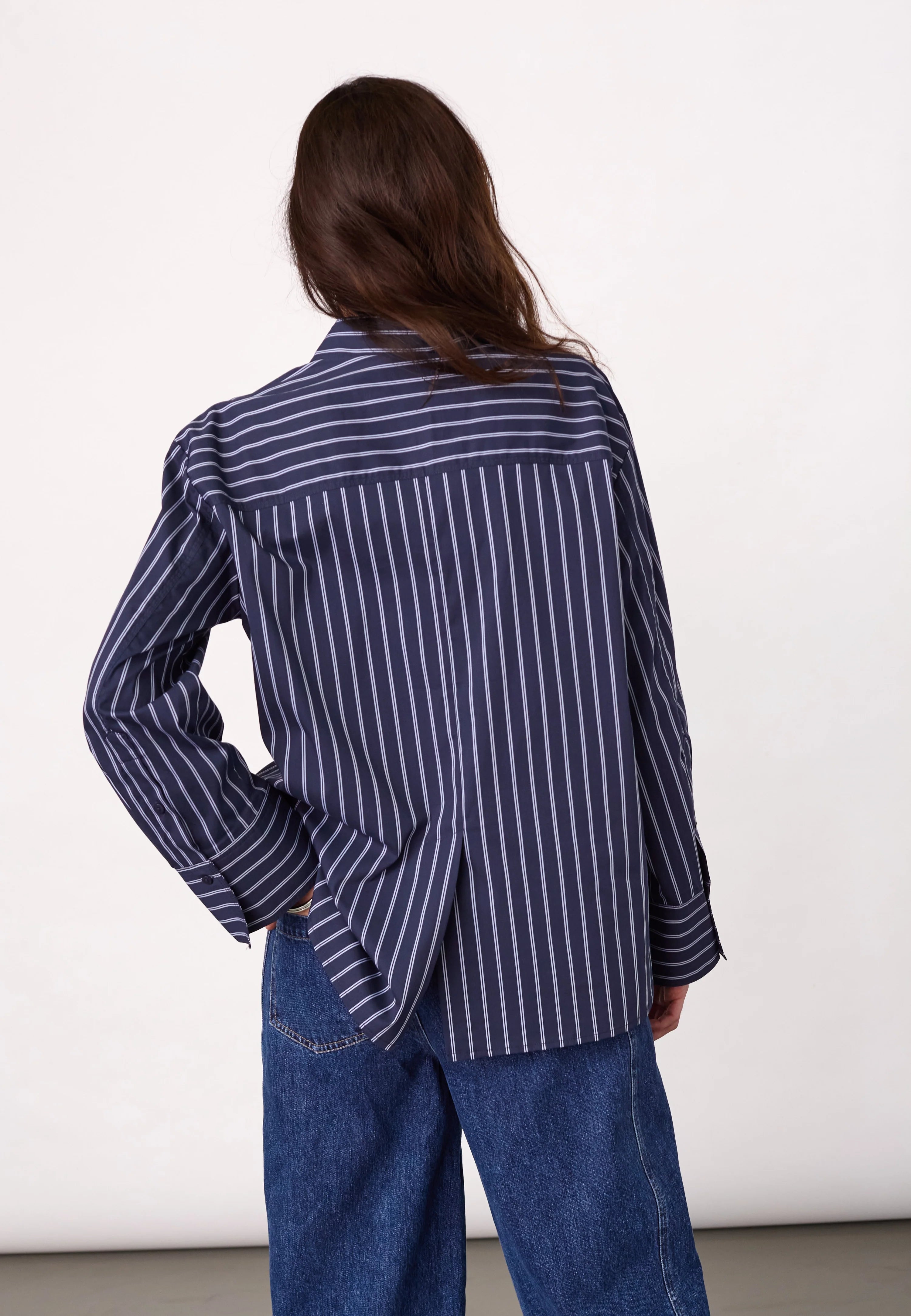 Somocc Stripe Shirt in Navy