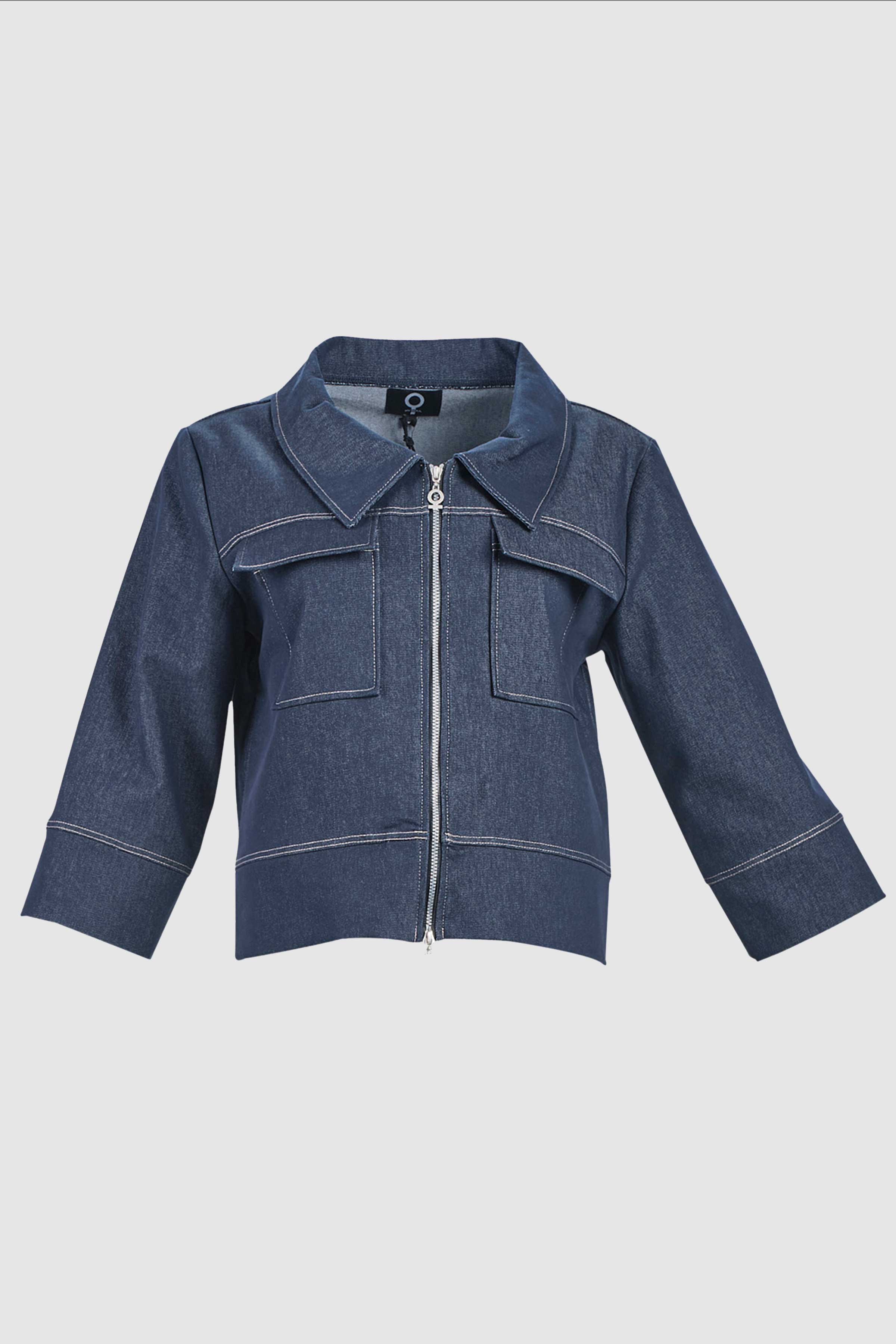 Stretch Denim Style Jacket in Blue