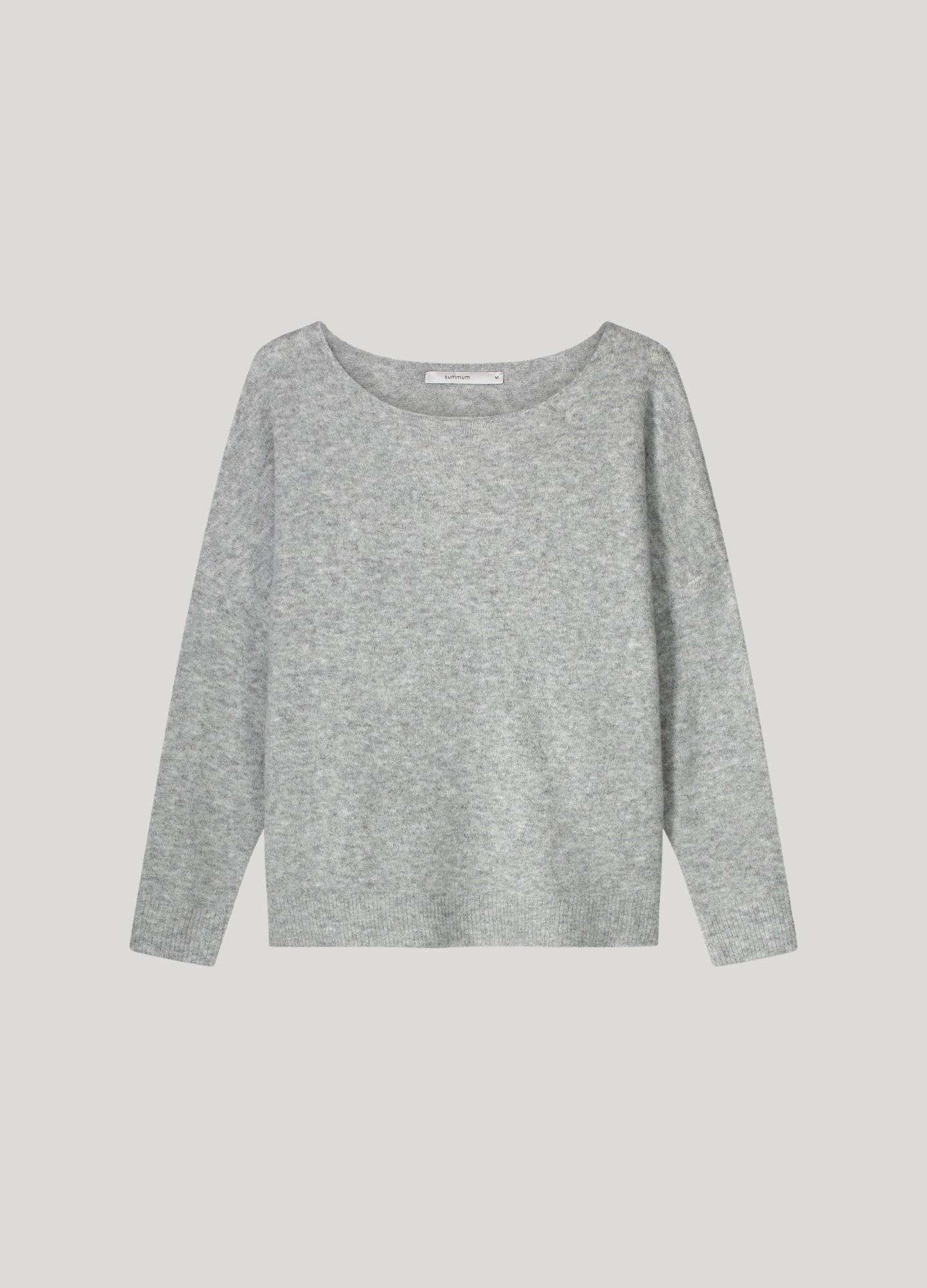 Boat Neck Knit Sweater in Mist