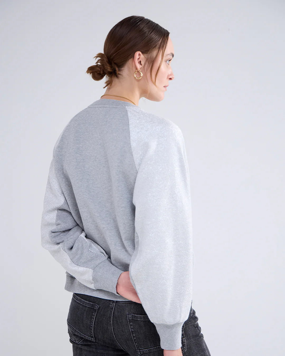 Loose Fit Coated Sweat in Mist