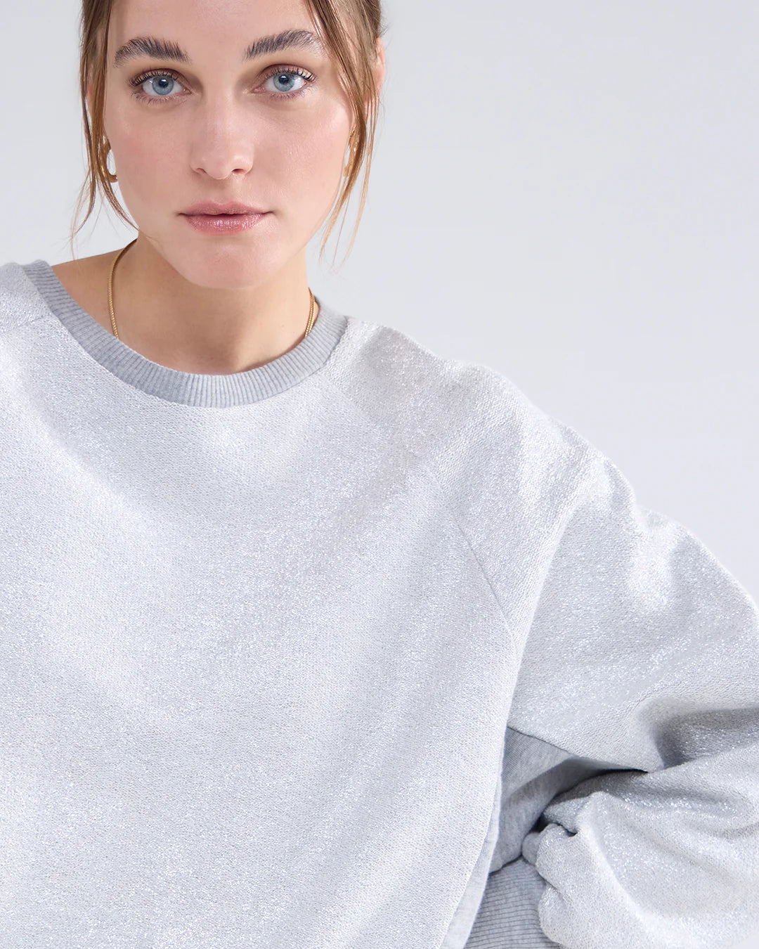 Loose Fit Coated Sweat in Mist