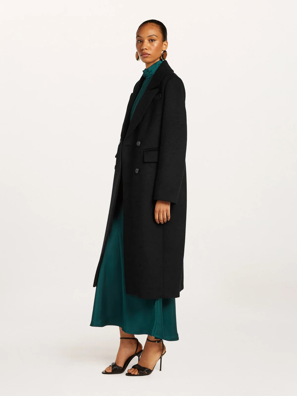Tiffany Long Coat in Black