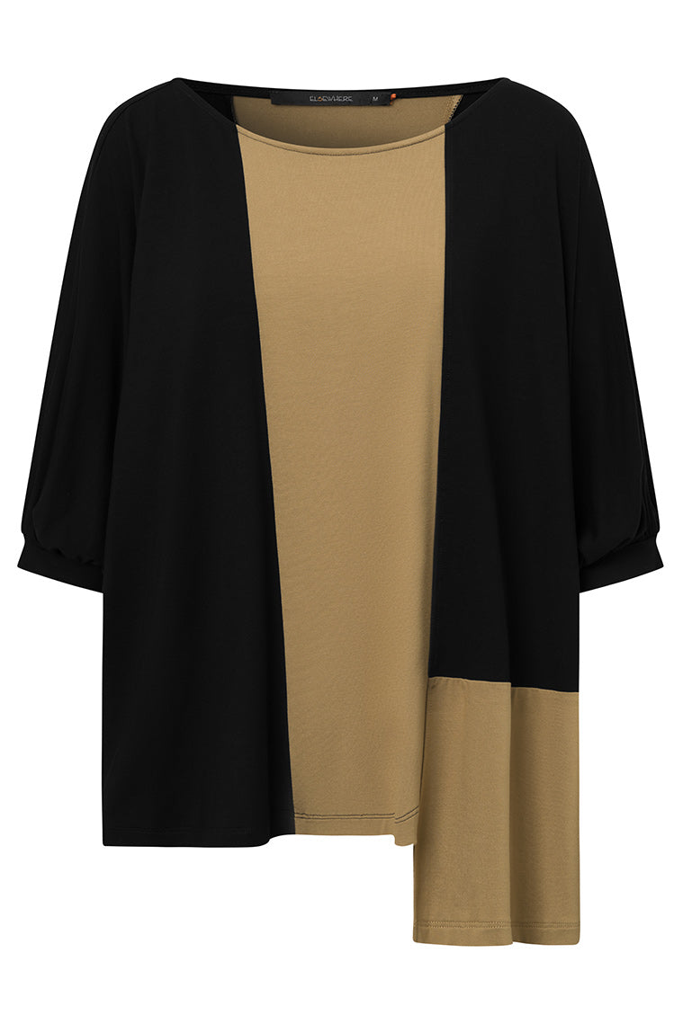 Mandini Top in Black and Gold