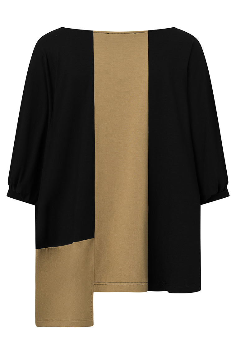 Mandini Top in Black and Gold