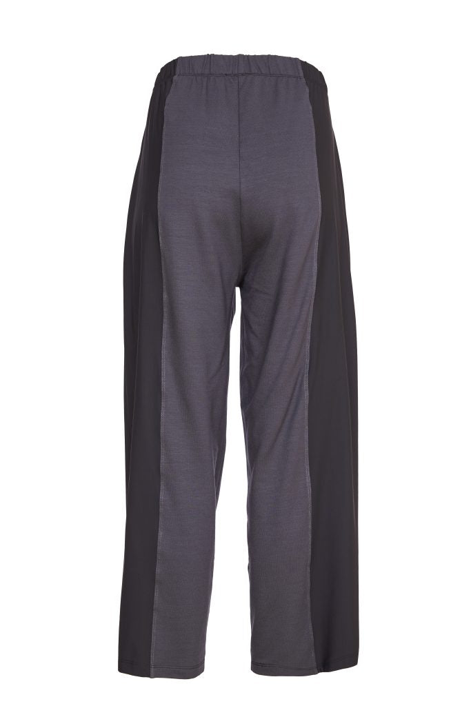 Wide Leg Section Trouser in Anthracite and Black