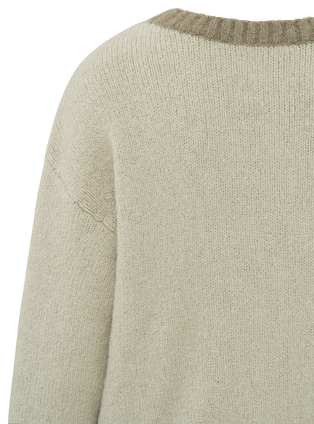 Round Neck Sweater in Silver Lining Beige