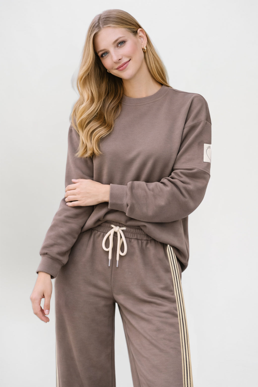 Alba Solid Sweatshirt in Deer