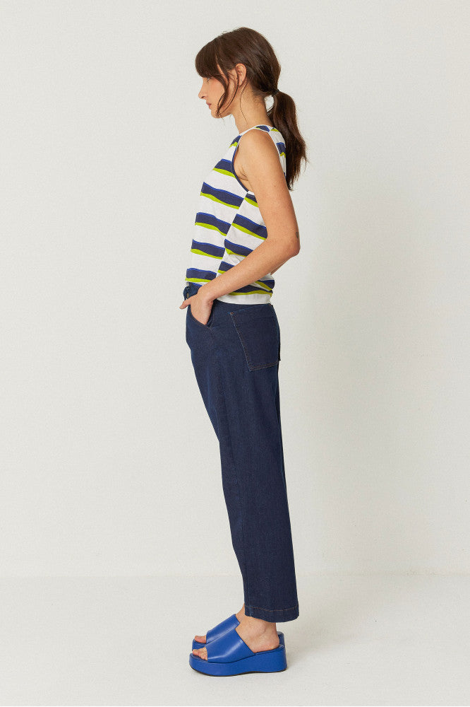 Amata Trouser in Dark Denim